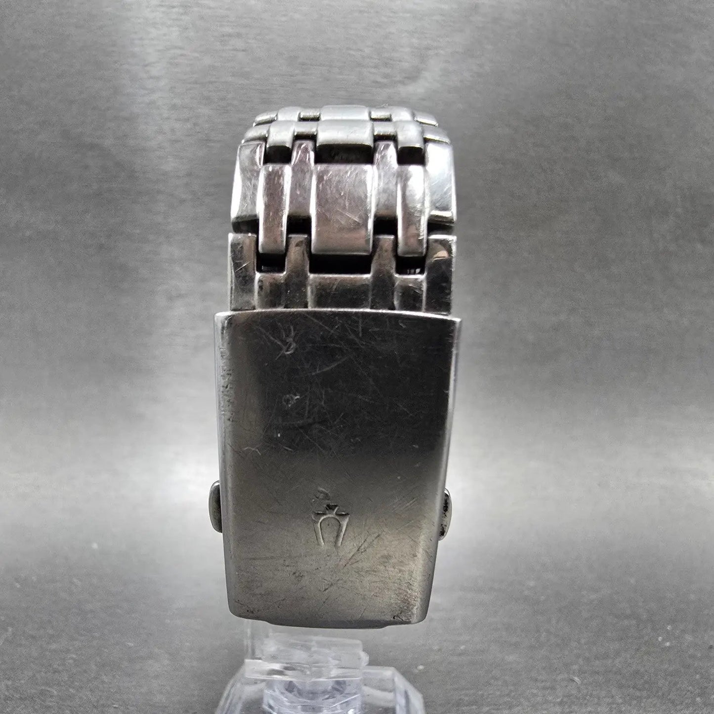 Bulova Watch Men 36mm Silver Dial Silver Tone Daydate Round 96C22 New Battery7