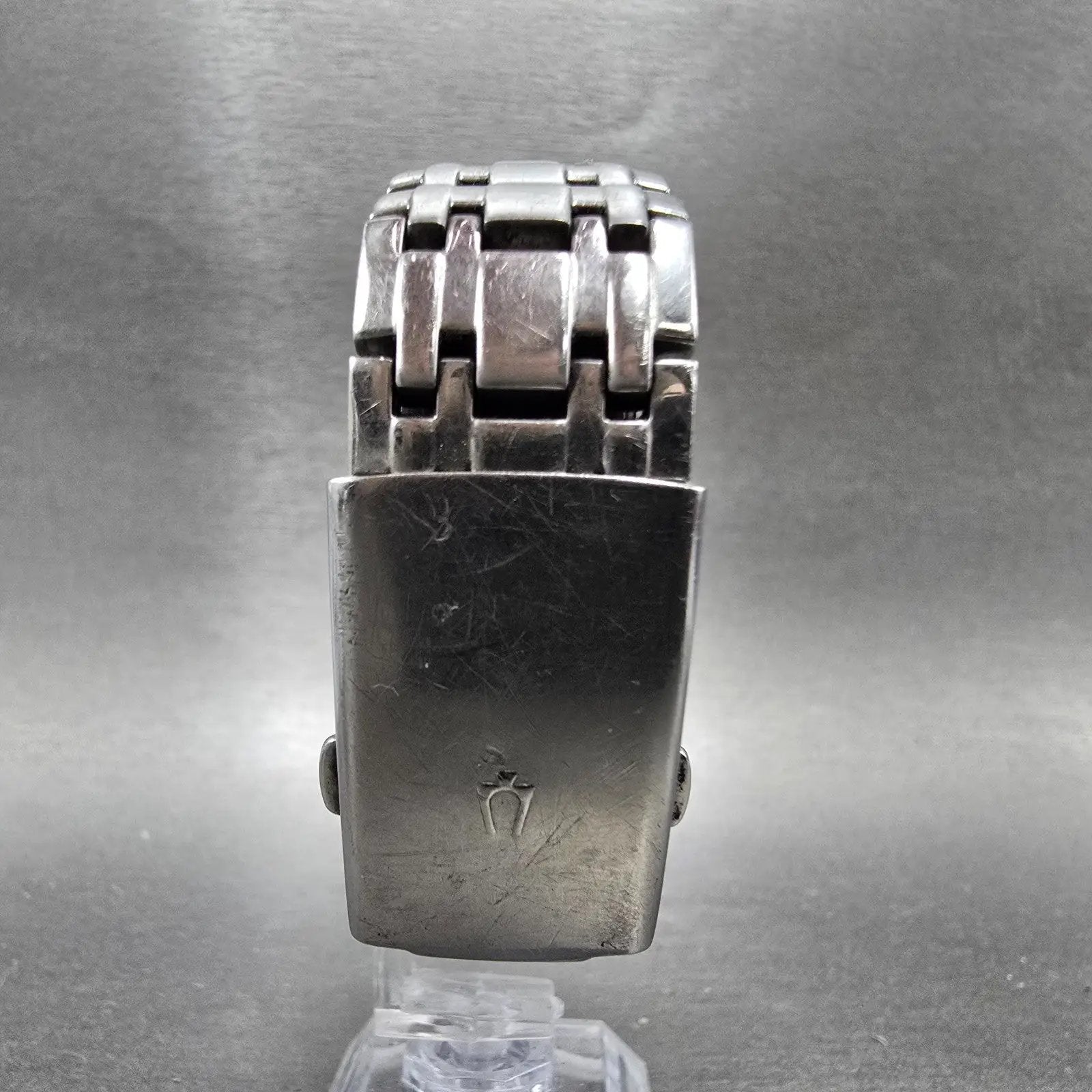 Bulova Watch Men 36mm Silver Dial Silver Tone Daydate Round 96C22 New Battery7
