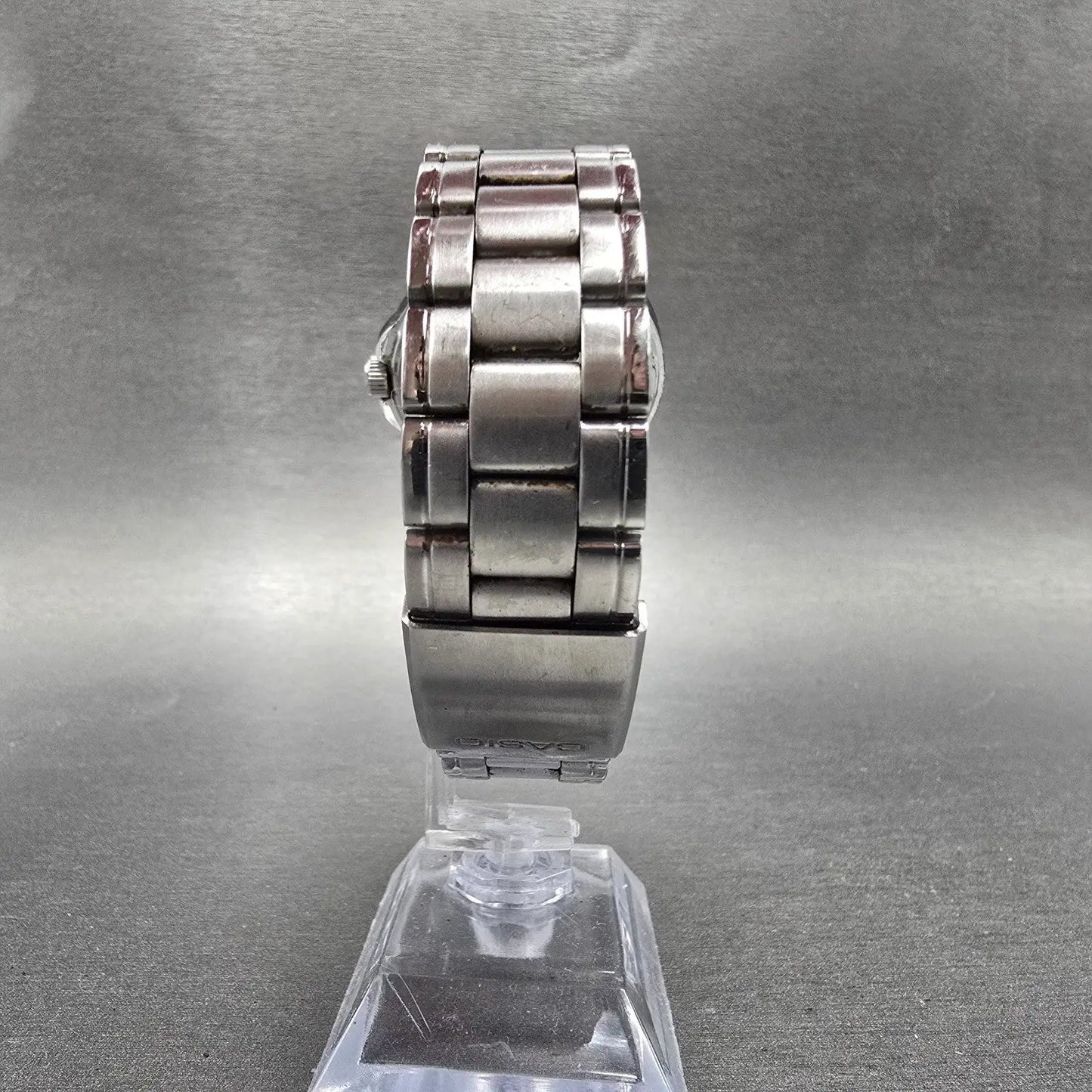 Casio Watch Men 37mm Black Dial Silver Tone Date Round MTP-1215 New Battery7