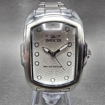 Invicta Lupah Watch Women 29mm Silver Dial Silver Tone Rectangle 15842 New Batt2