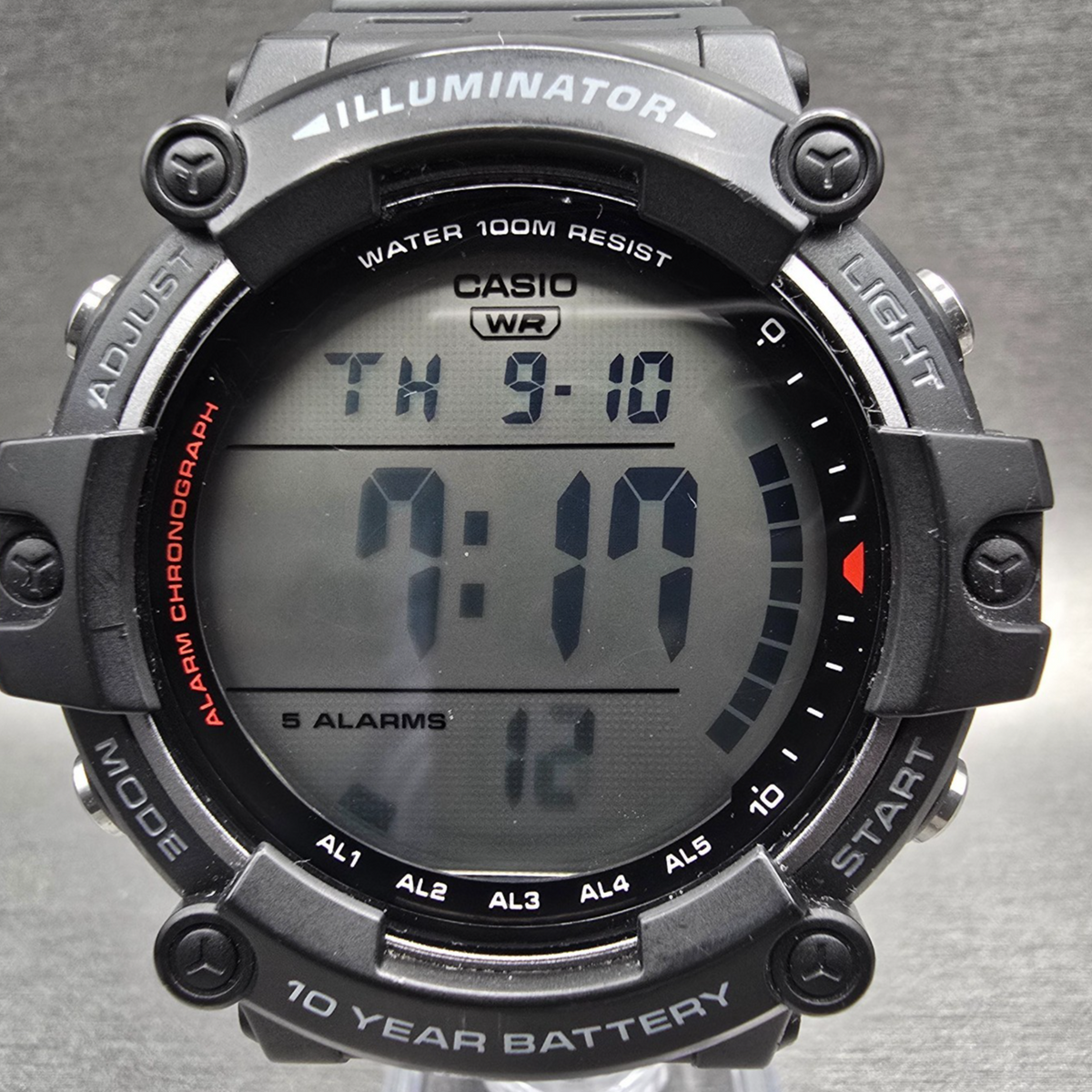 Casio Illuminator AE-1500WH Watch Men 51mm Black Chrono Alarm Round New Battery71
