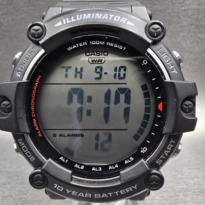 Casio Illuminator AE-1500WH Watch Men 51mm Black Chrono Alarm Round New Battery71