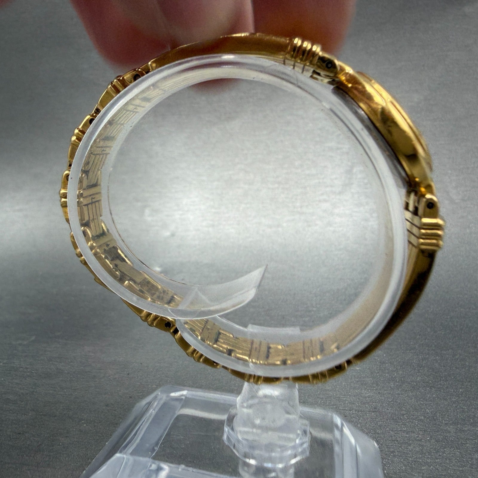 Seiko Watch Women 21mm Champagne Dial Gold Tone Round V400-1229 New Battery8
