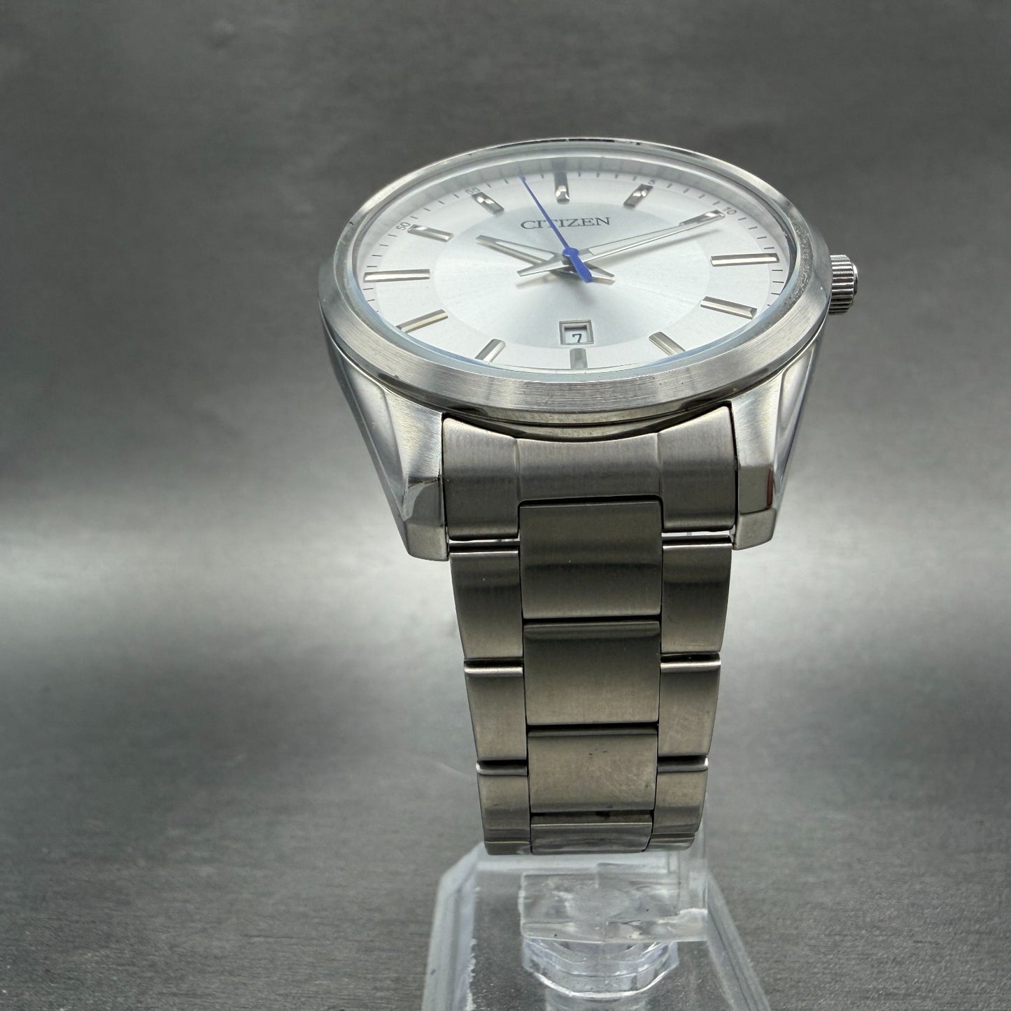 Citizen Watch Men 42mm Silver Dial Silver Tone Date 1112-S093368 New Battery5