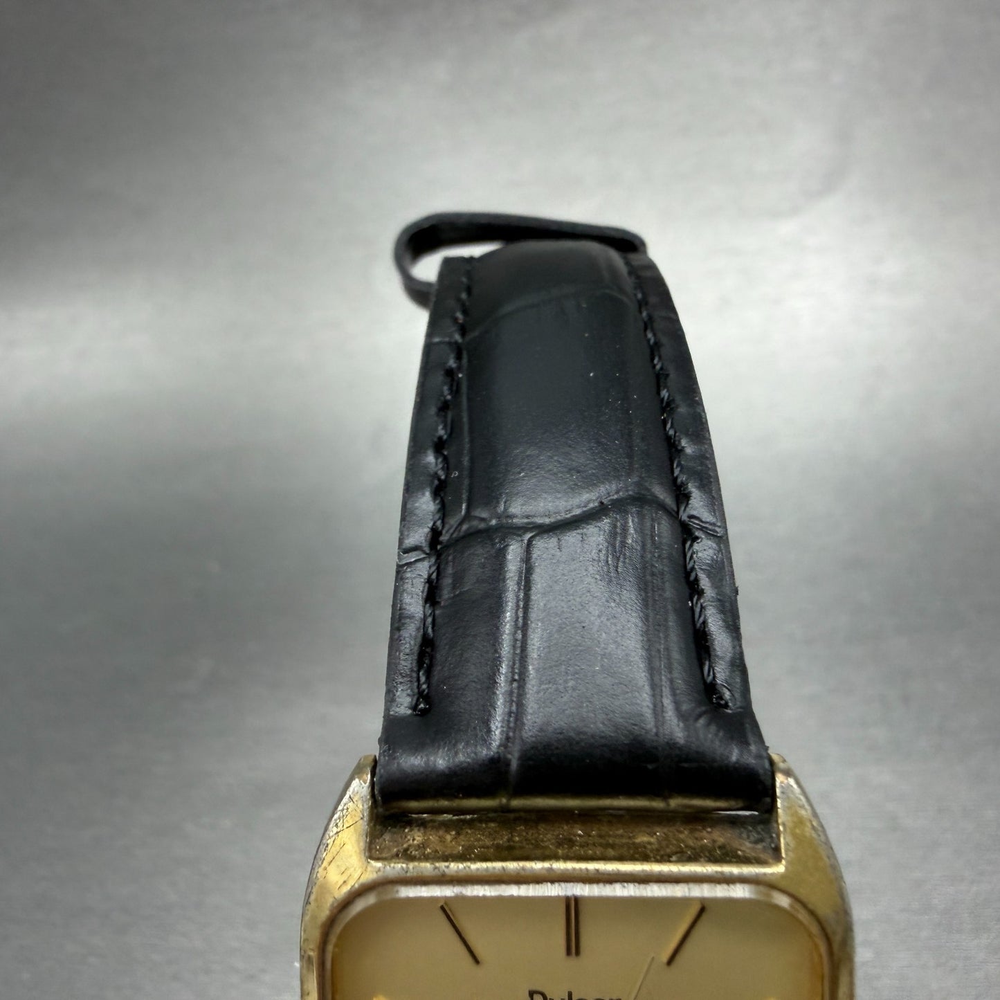 Seiko Pulsar Tank Watch Men 27mm Champagne Dial Gold Tone V321-5150 New Battery4