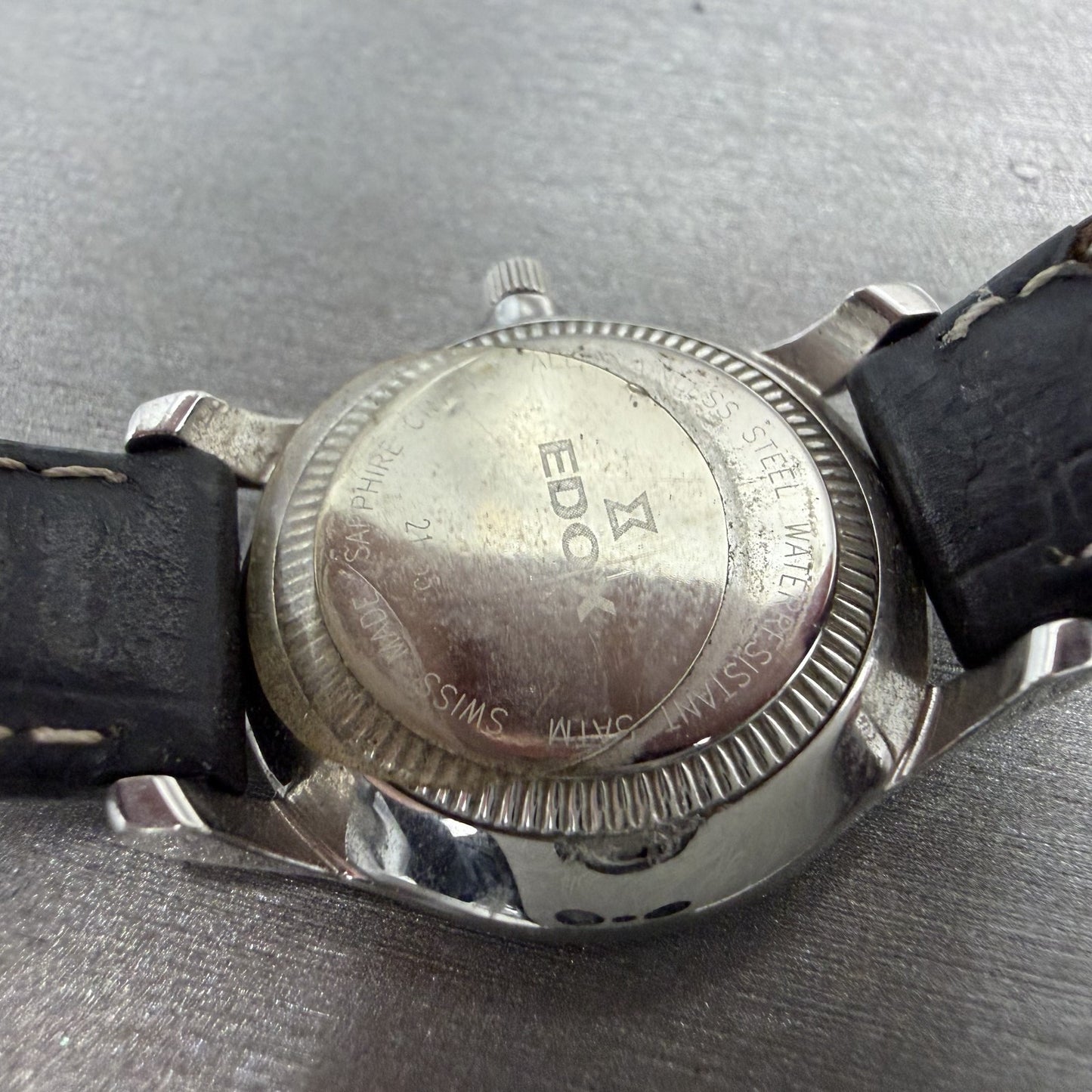 Edox Les Genevez Watch Women 26mm White Dial Steel Round 21155 New Battery9