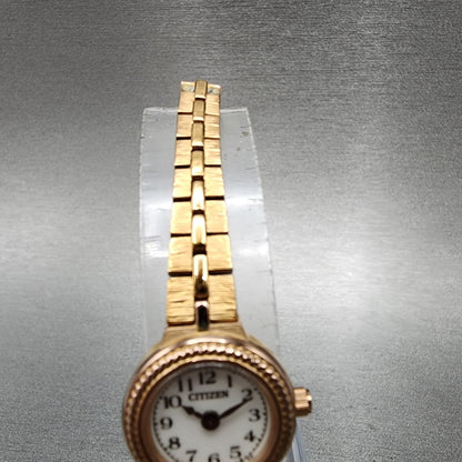 Citizen EcoDrive Watch Women 18mm White Dial Rose Gold Round G620S092931 Runs4