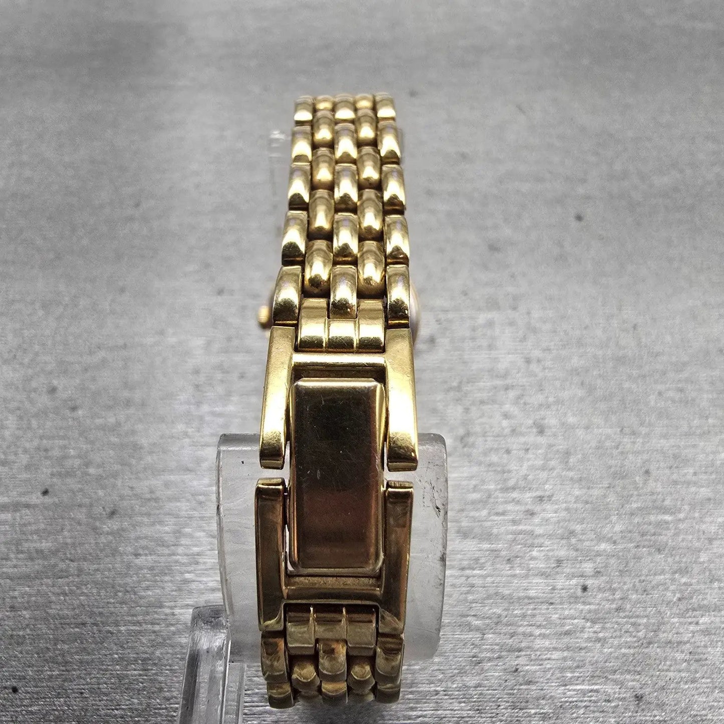 Seiko Watch Women 19mm Black Dial Gold Tone Round 1N00-0C49 New Battery VTG L7
