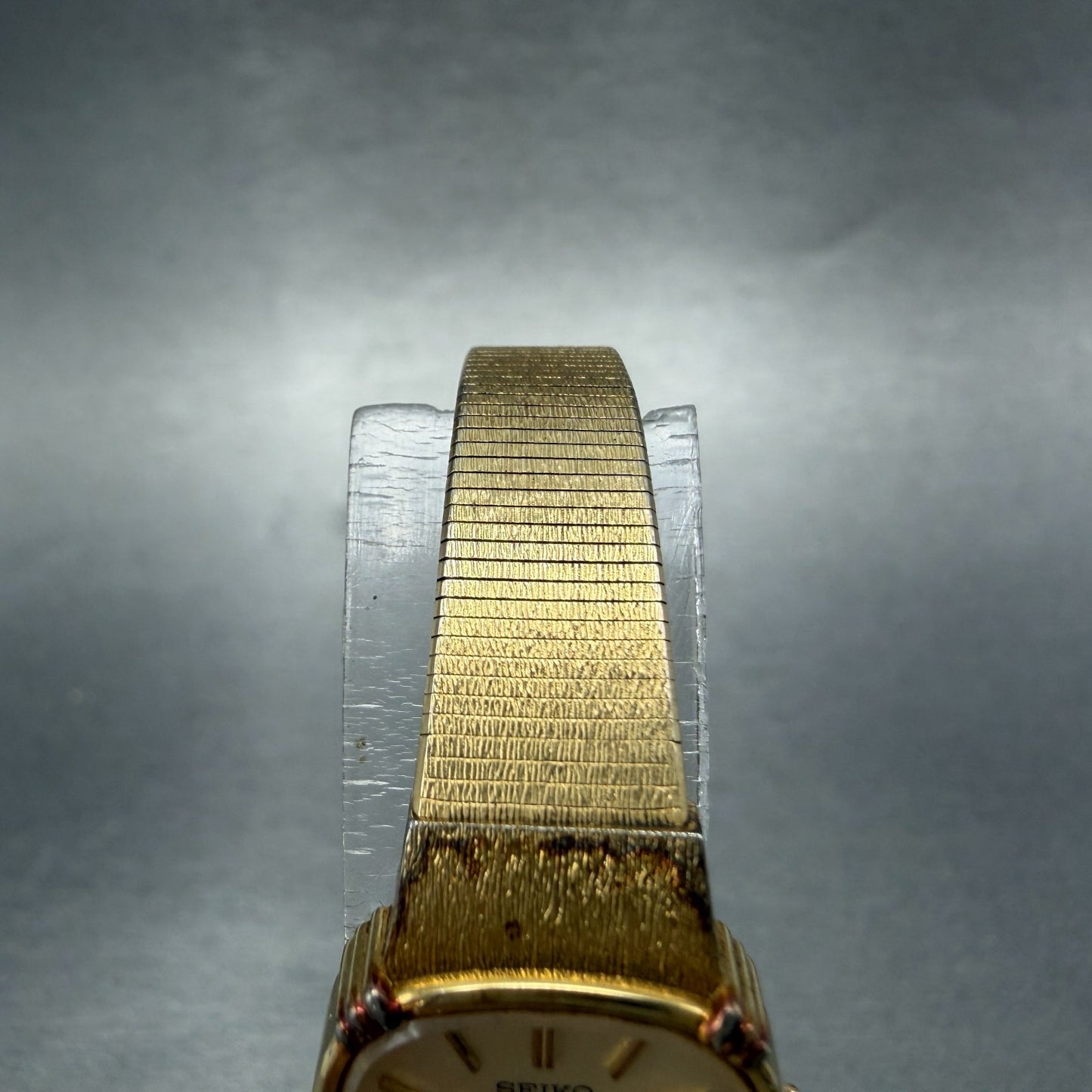 Seiko Watch Women 18mm Champagne Dial Gold Tone Square 2320-6710 New Battery4