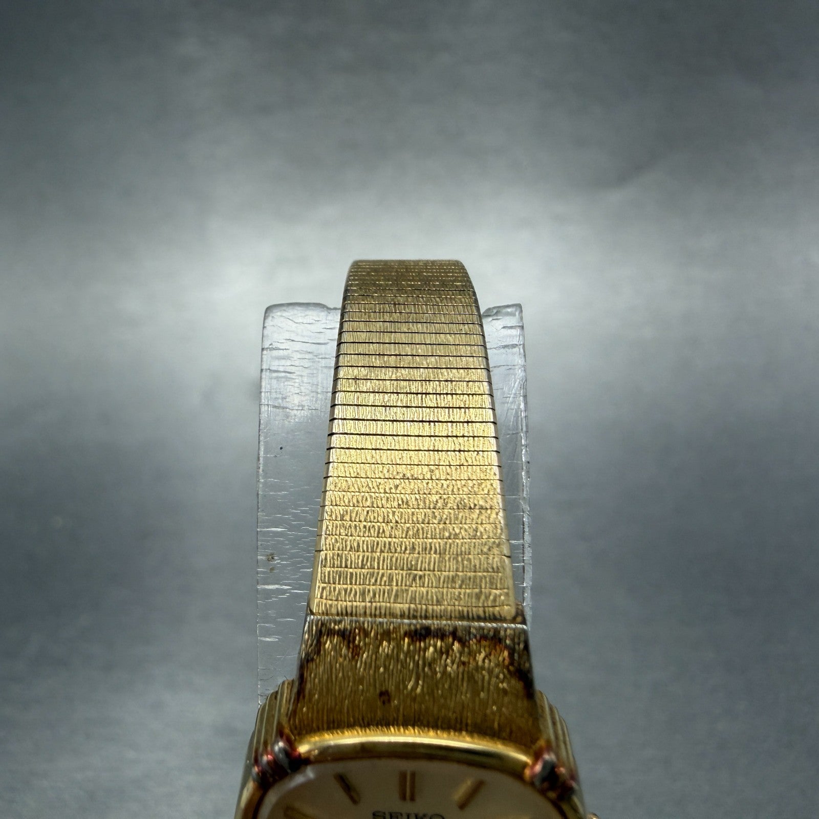 Seiko Watch Women 18mm Champagne Dial Gold Tone Square 2320-6710 New Battery4