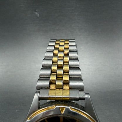 Seiko Watch Men 36mm Gray Dial Two Tone READ!!! Daydate Round 7n43-6a09 New Batt4