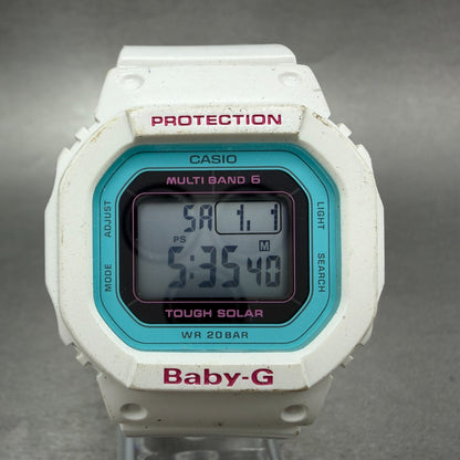 Casio baby-G BGD-5000 Watch Women 40mm Digital White Alarm Chrono Solar Works0