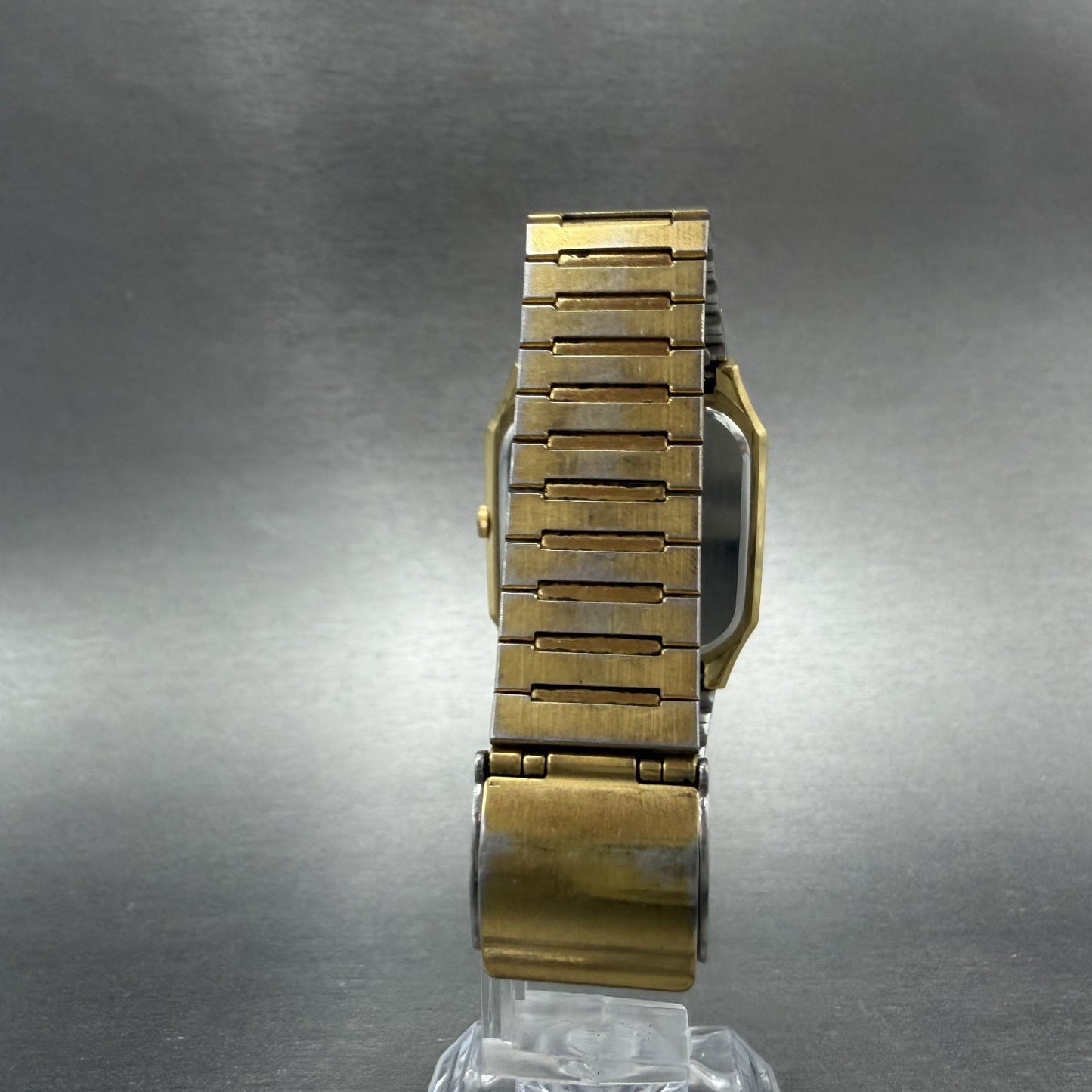 Seiko Tank Watch 30mm Champagne Dial Gold Tone Rectangle 2628-5109 New Battery7