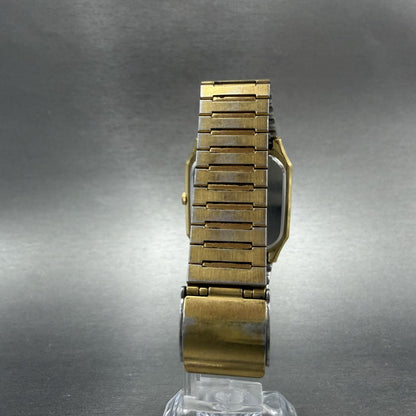 Seiko Tank Watch 30mm Champagne Dial Gold Tone Rectangle 2628-5109 New Battery7