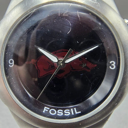 Fossil Kaleido Arkansas Razorbacks Watch Men 39mm Black Dial Steel LI2220 NewBat1