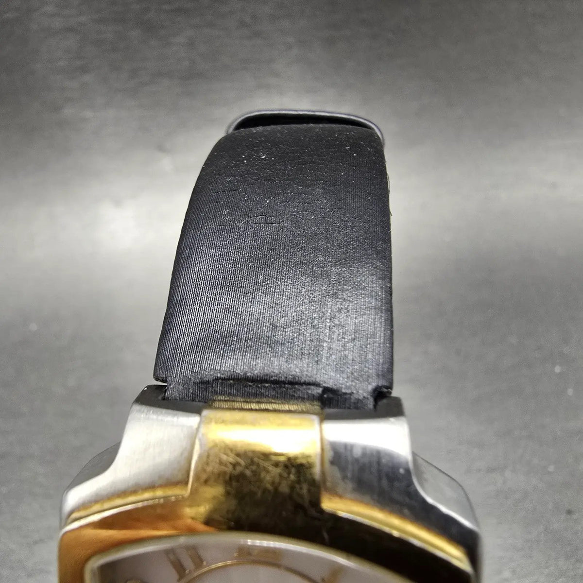Philip Stein Signature Square Watch Women 28mm MOP Dial Two Tone Rectangle Works4