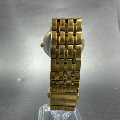 Bulova Watch Women 34mm MOP Dial Gold Tone Round 97P134 New Battery7
