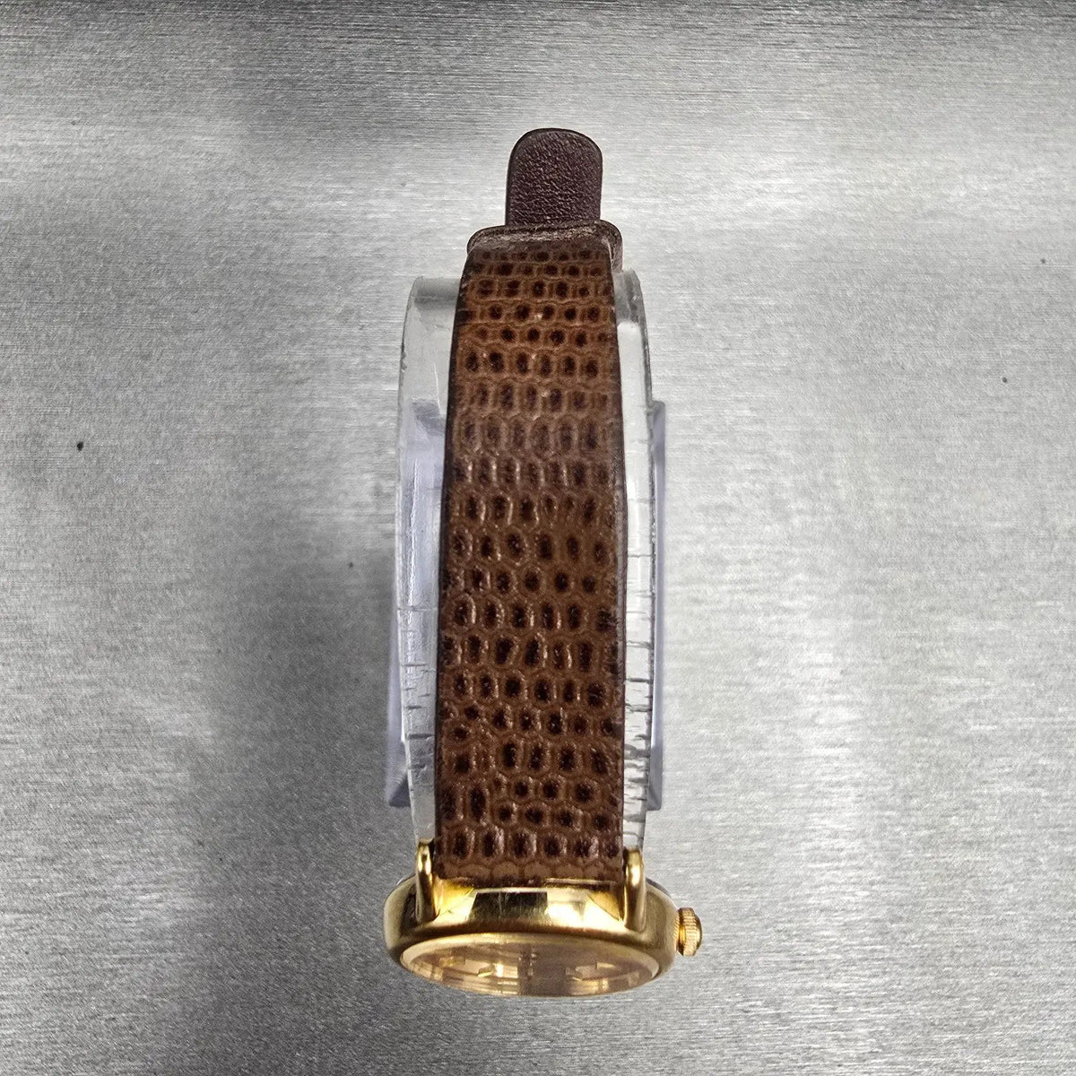 Seiko Watch Women 20mm Gold Dial Gold Tone Round 2Y00-0A19 New Battery VTG JP4