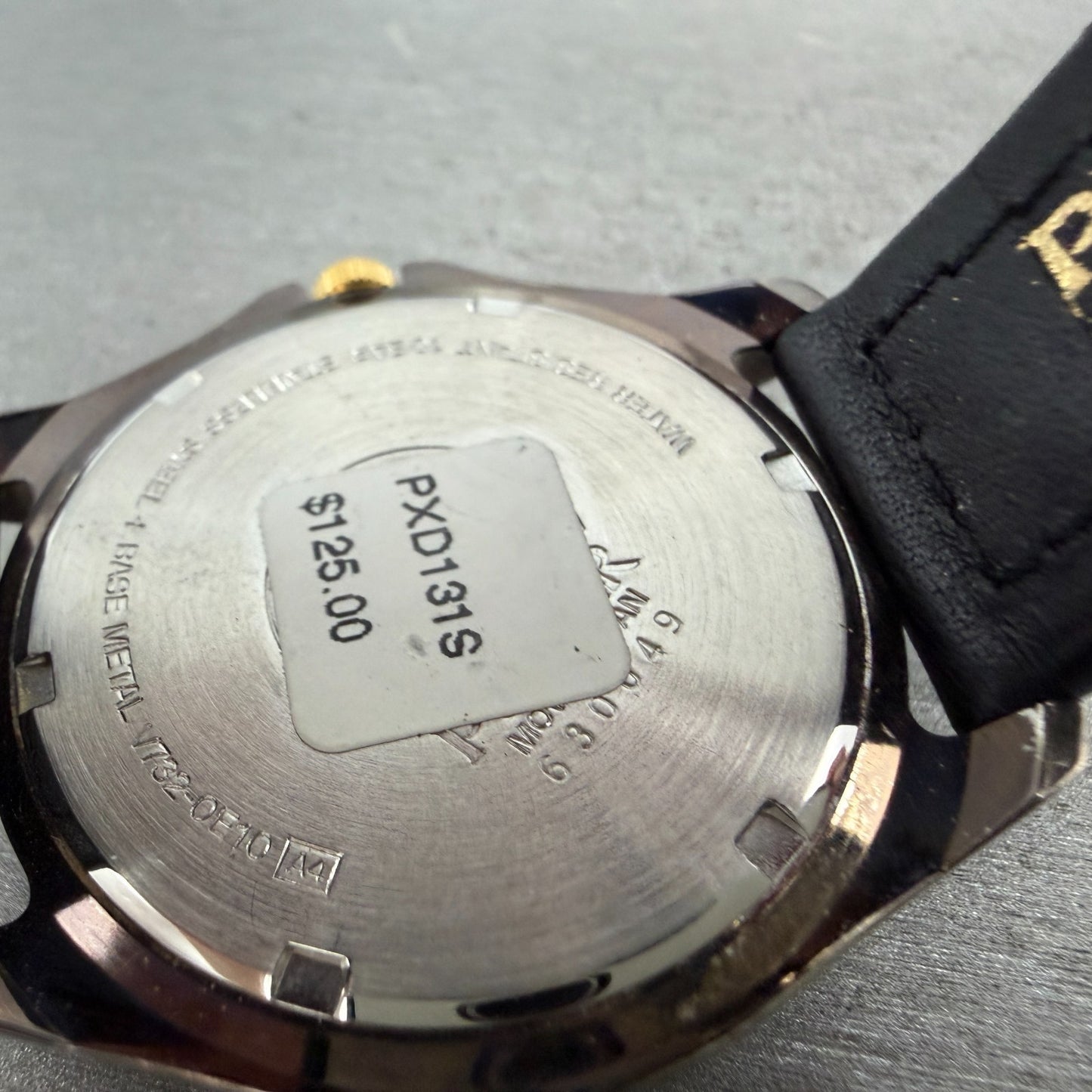 Pulsar Dive Watch Men 39mm Cream Dial Gold Tone Date V732-0E10 SAMPLE PARTS11