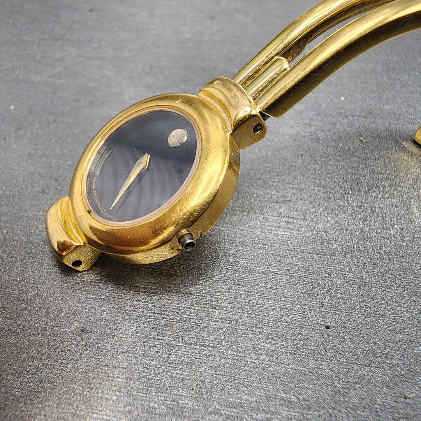 Movado Harmony Watch Women 23mm Black Dial Gold Tone Round 88.a1.809.a PARTS3