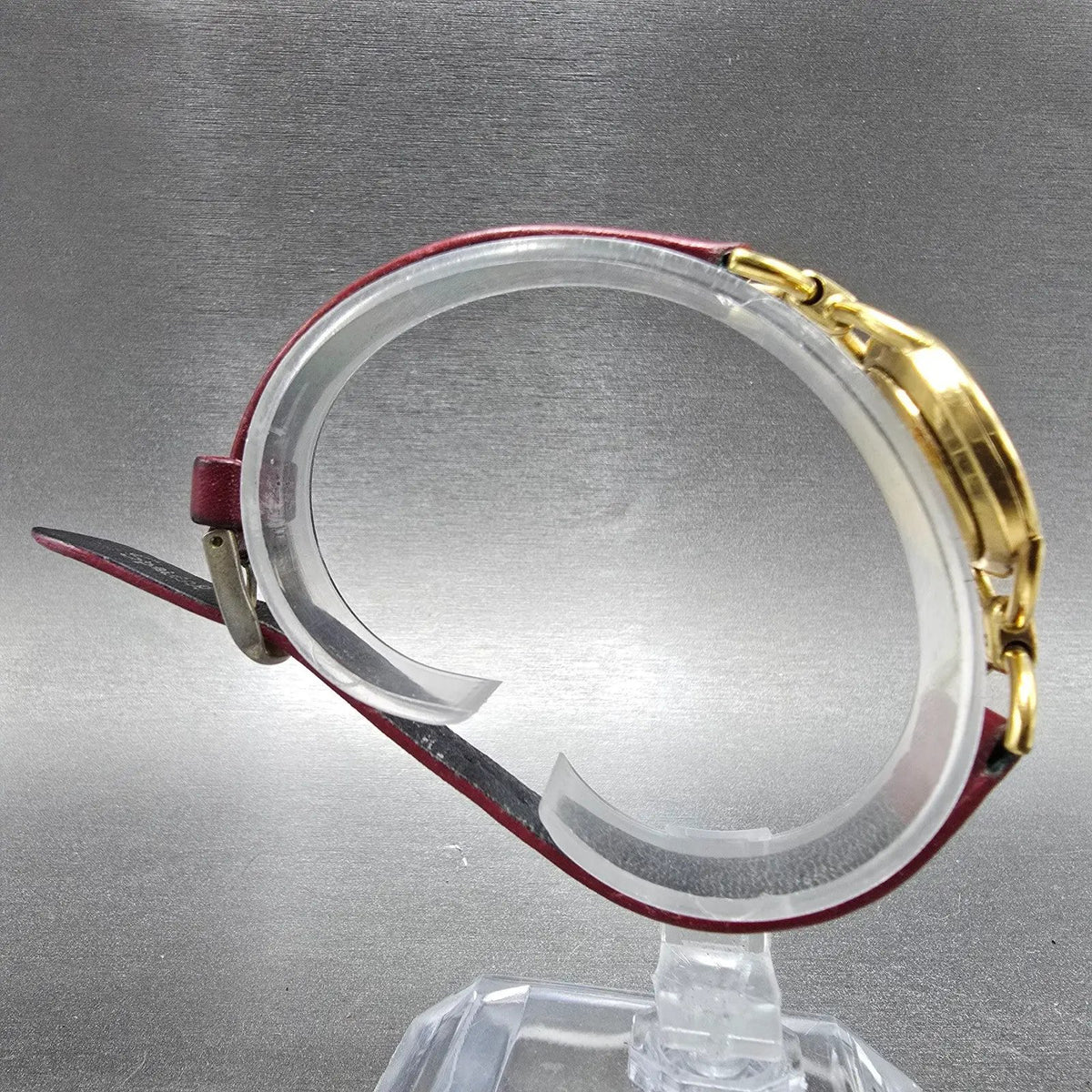 Gucci 6000L Watch Women 23mm Cream Dial Gold Plated Round VTG PARTS9