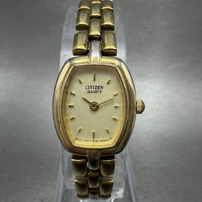 Citizen Watch Women 17mm Champagne Dial Gold Tone Oval 3220S41207 New battery0