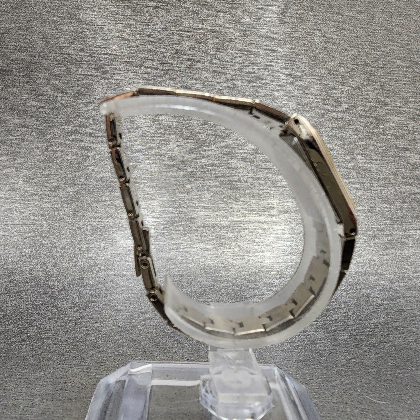 Seiko Tank Watch Women 13mm Blue Dial two Tone Rectangle 2e207479 New Battery8