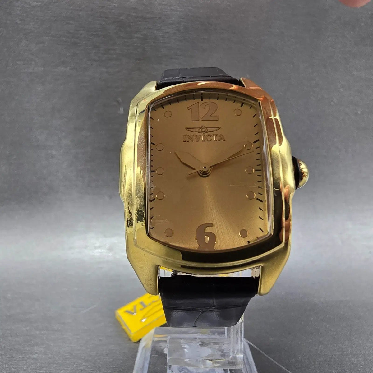 Invicta Lupah Watch Women 29mm Gold Dial Gold Tone Oval 35349 New Battery5