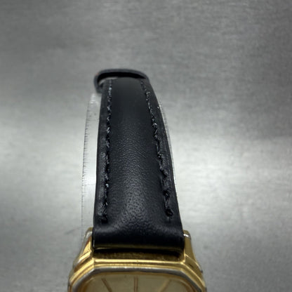 Seiko Tank Watch Women 19mm Champagne Dial Gold Tone 73216270 New Battery4