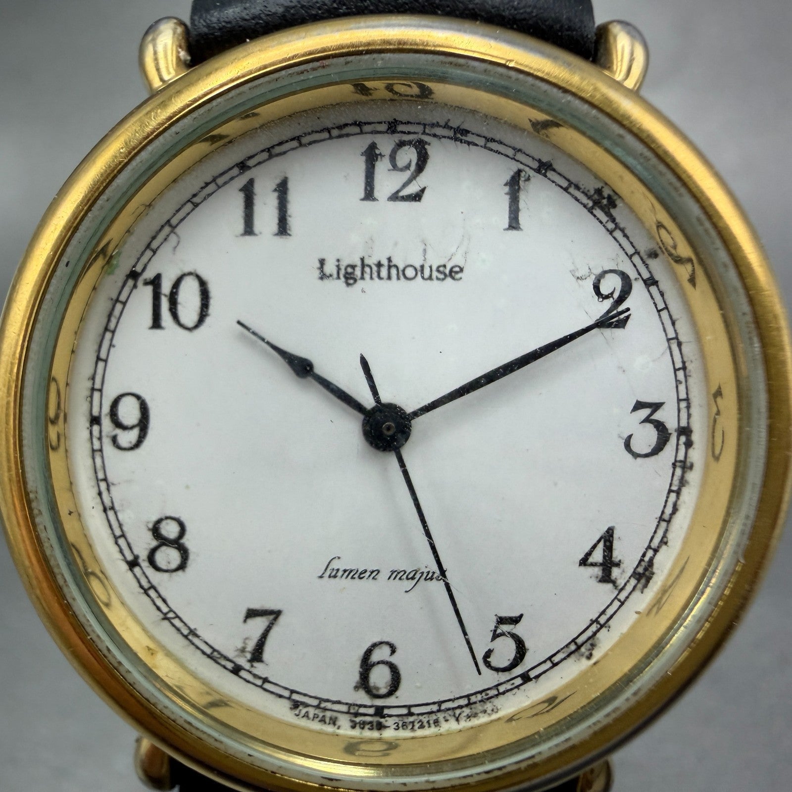 Citizen Lighthouse Watch Unisex 32mm White Dial Gold Round 3630-363086 New Bat1