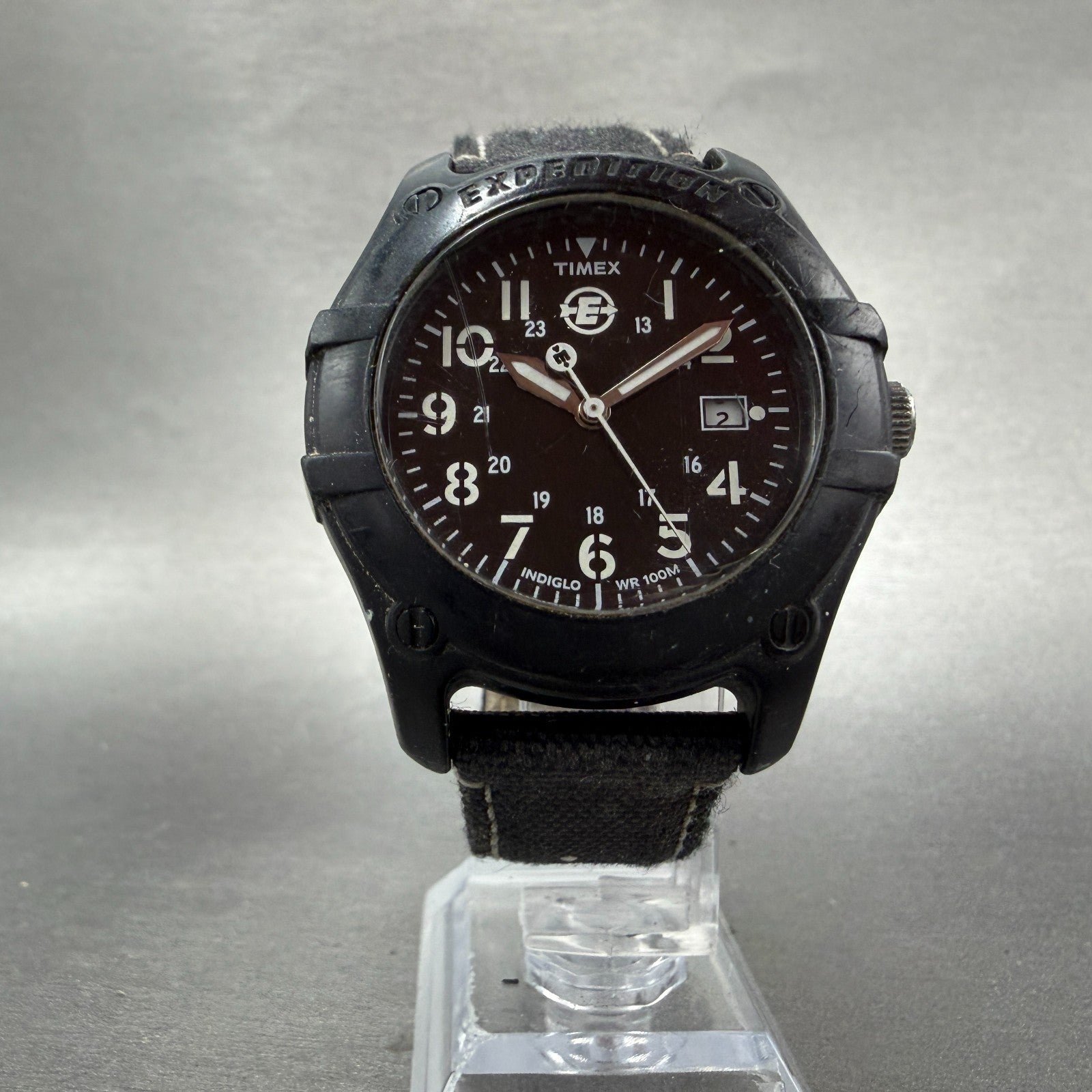 Timex Expedition Trail Series Watch Men 40mm Black Dial Black Tone Date READ Run5
