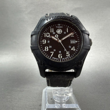 Timex Expedition Trail Series Watch Men 40mm Black Dial Black Tone Date READ Run5