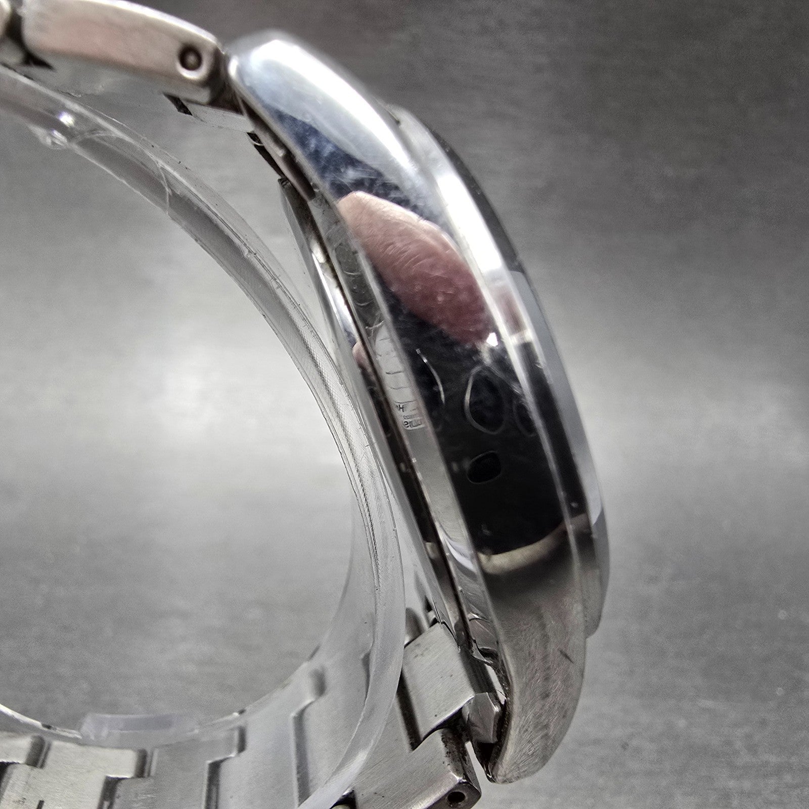 Citizen Reguno Watch Men 38mm Black Dial Steel Solar Radio Controlled Date PARTS4