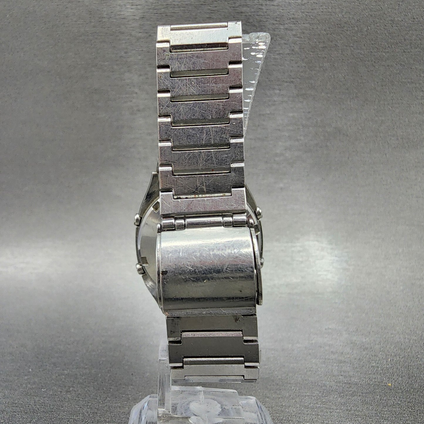 Seiko Digital Watch Men 35mm LCD Silver Tone A1585059 PARTS7