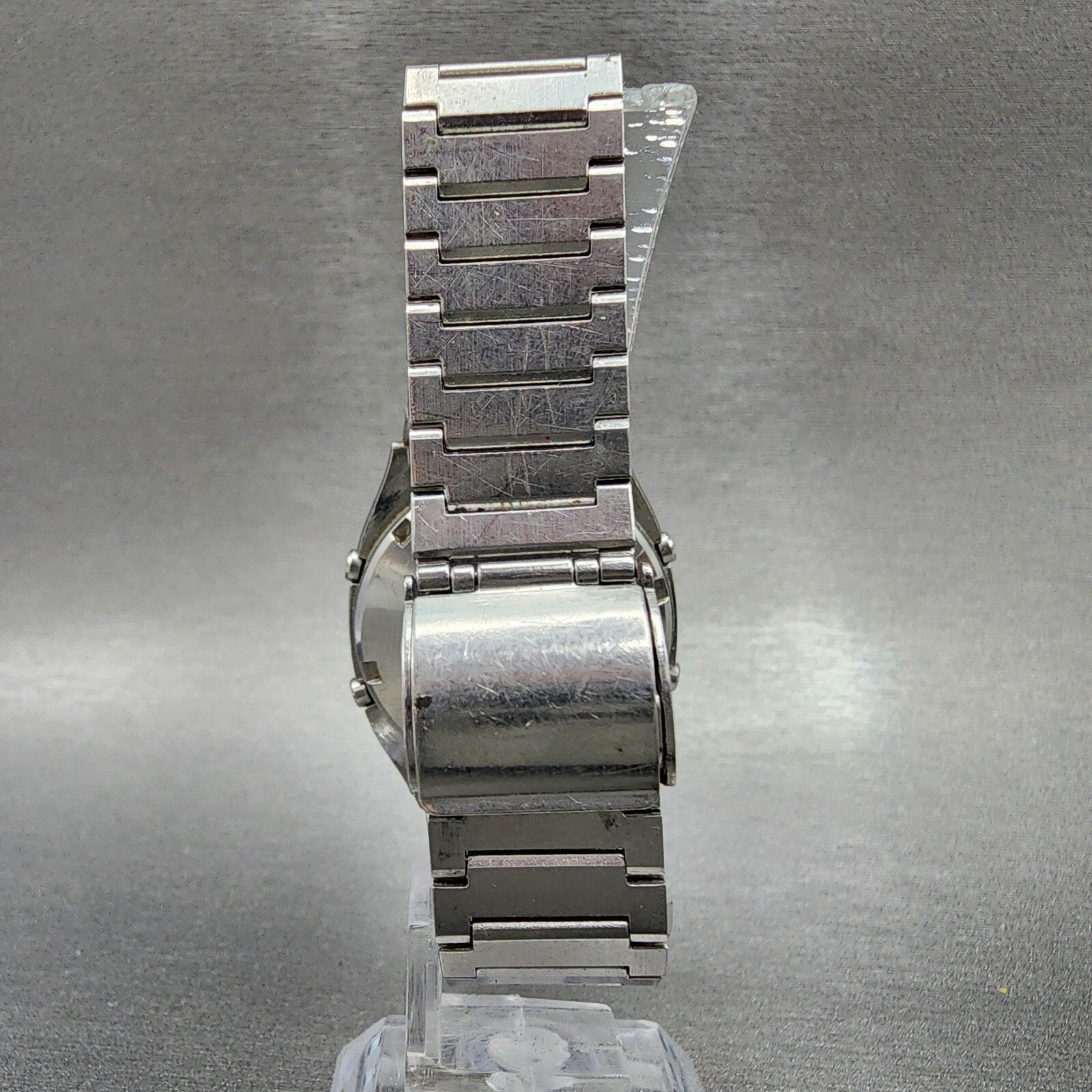 Seiko Digital Watch Men 35mm LCD Silver Tone A1585059 PARTS7