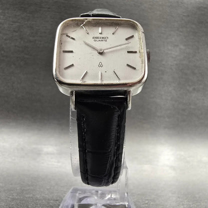 Seiko Watch Women 23mm Silver Dial Silver Tone Rectangle 16-5380 New Battery VTG5