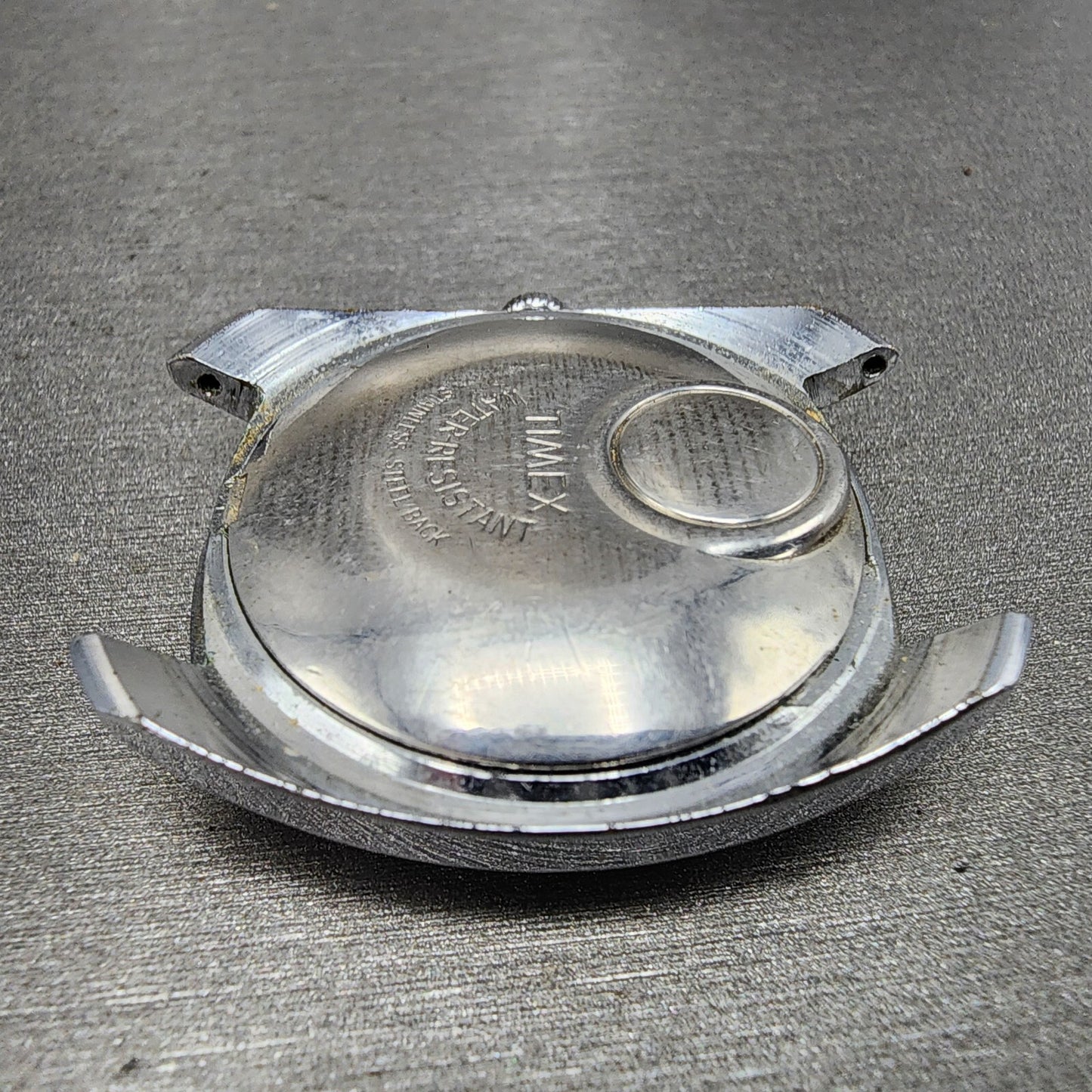 Timex Electric Watch Men 36mm Black Dial Silver Tone Round Crosshair Dial PARTS11