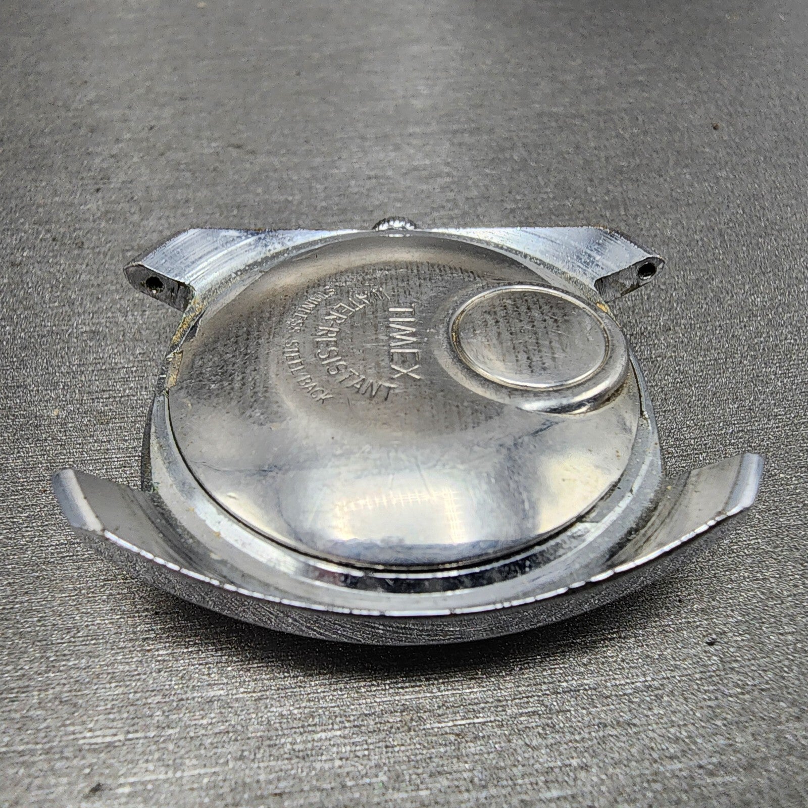 Timex Electric Watch Men 36mm Black Dial Silver Tone Round Crosshair Dial PARTS11