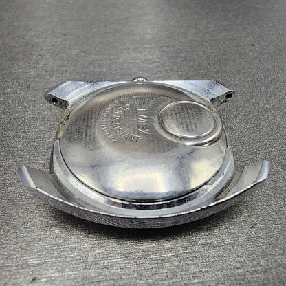 Timex Electric Watch Men 36mm Black Dial Silver Tone Round Crosshair Dial PARTS11