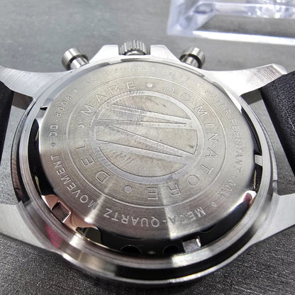 Dominatore Del Mare Patriota Chronograph Watch Men 42mm Black Dial Steel Date9