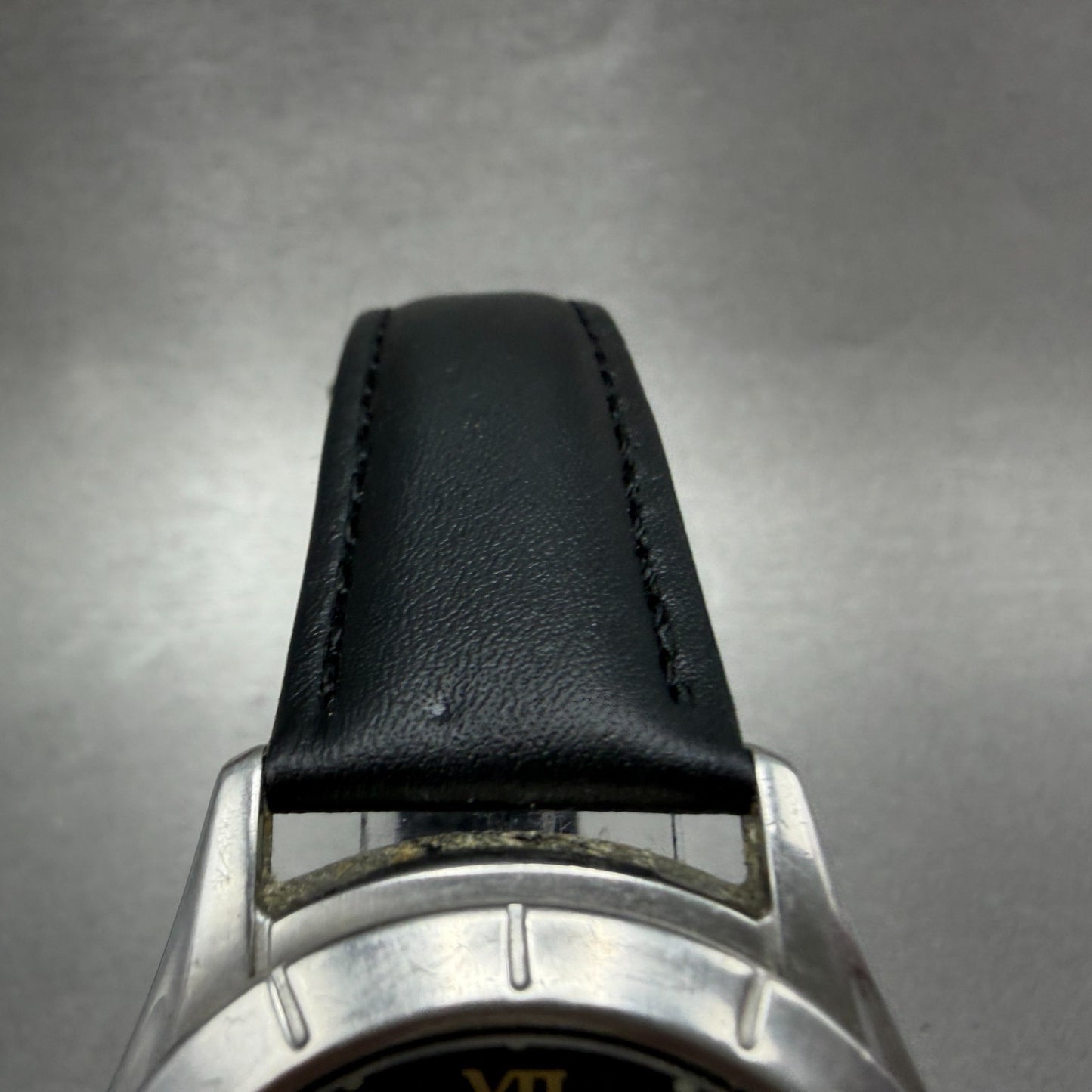 Seiko Perpetual Calendar Watch Men 38mm Black Dial Steel Date 8F32-0079 New Batt4