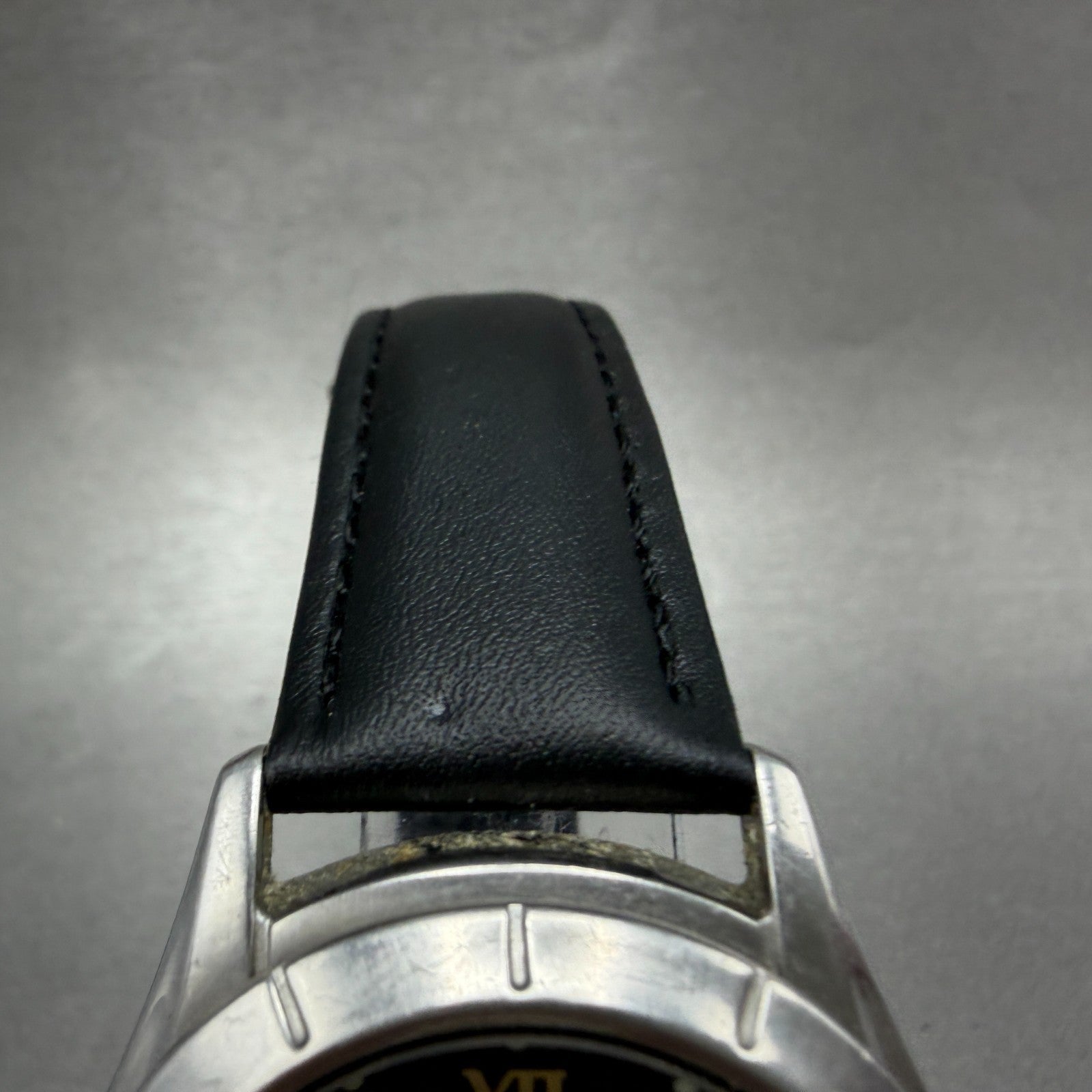 Seiko Perpetual Calendar Watch Men 38mm Black Dial Steel Date 8F32-0079 New Batt4