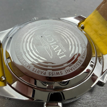 Invicta Triple Calendar Watch men 45mm Yellow Dial Steel 2918 PARTS11