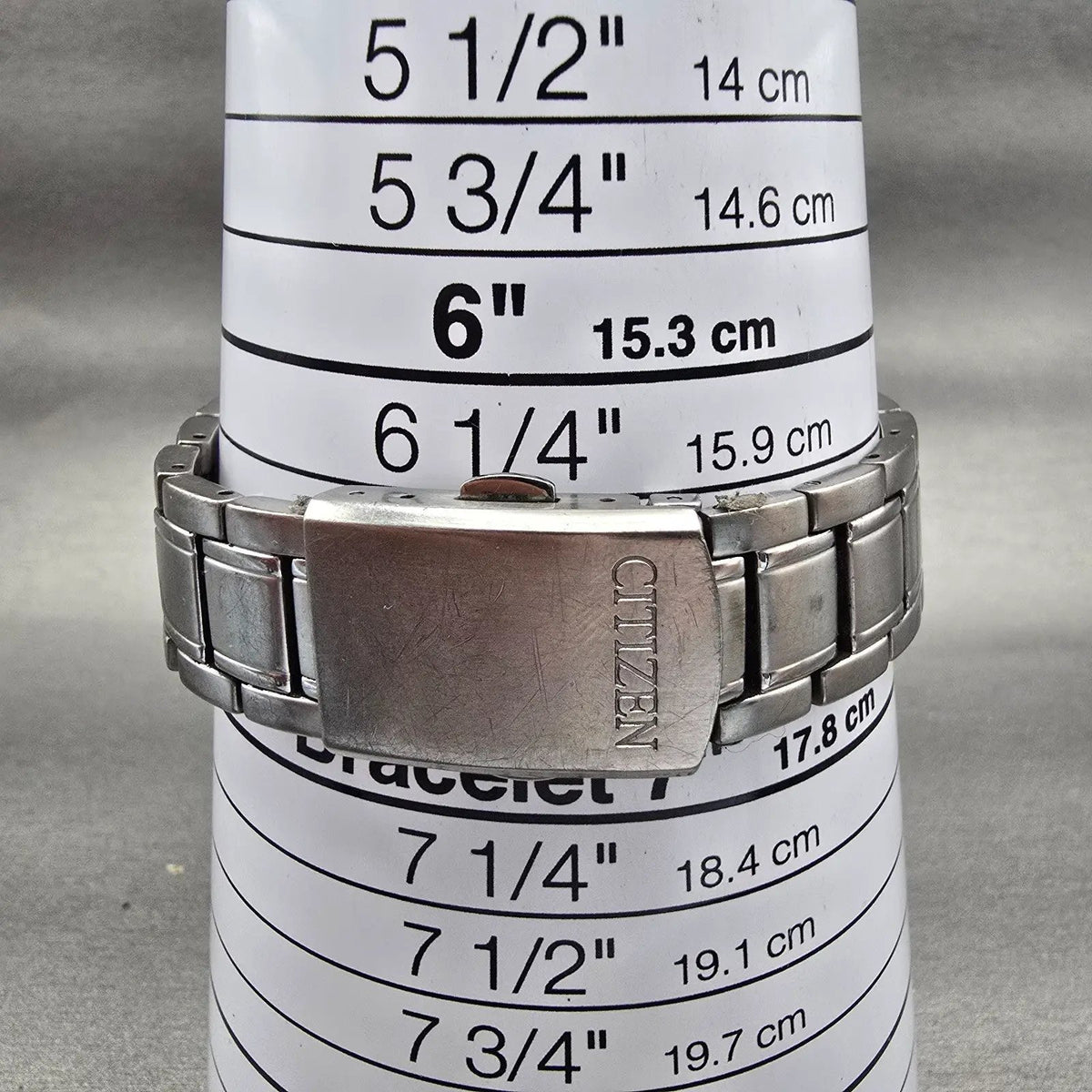 Citizen Eco-Drive Watch Men 35mm White Dial Silver Tone Date E111-S036461 WorksD9