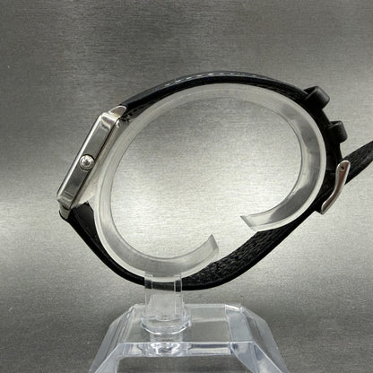 Seiko Watch Men 28mm Black Dial Silver Tone Square Vintage 7820-5410 New Battery6