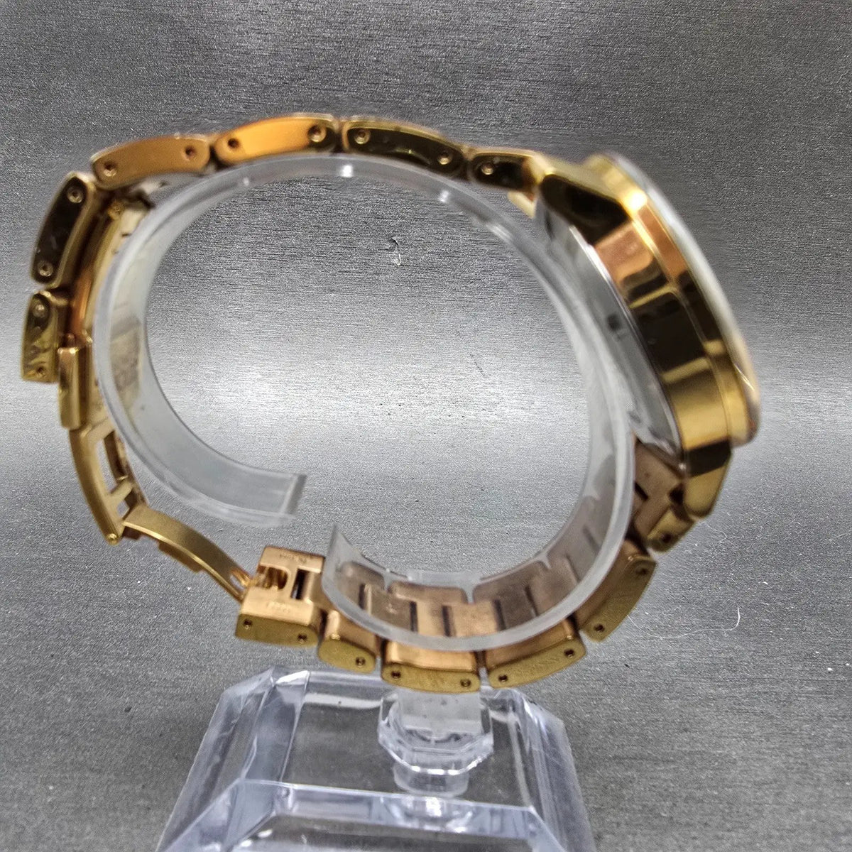 Movado Bold Watch Women 36mm Rose Dial Rose Gold Round 3600086 Crystals New Batt8