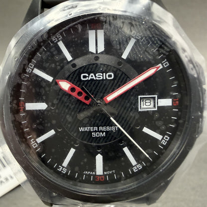 Casio MTP-E700 Watch Men 39mm Black Dial  Black Tone Date Metal Bracelet Round1