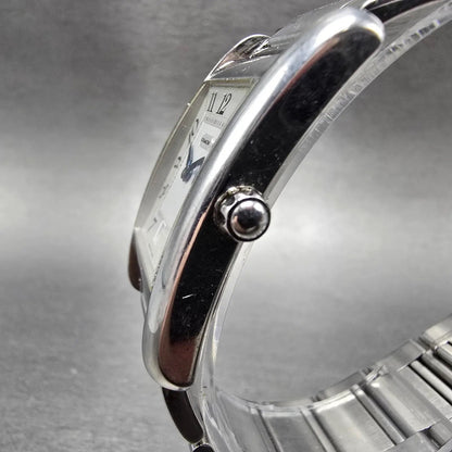 Coach Tank Watch Men 25mm Silver Dial Silver Tone Rectangle W502B PARTS3