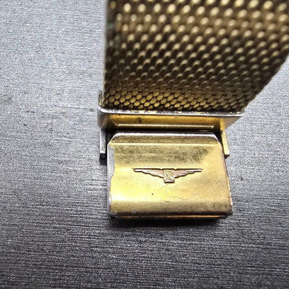 Longines Tank Watch Men 25mm Gold Dial Gold Tone Oval Rectangle L960.2 PARTS10
