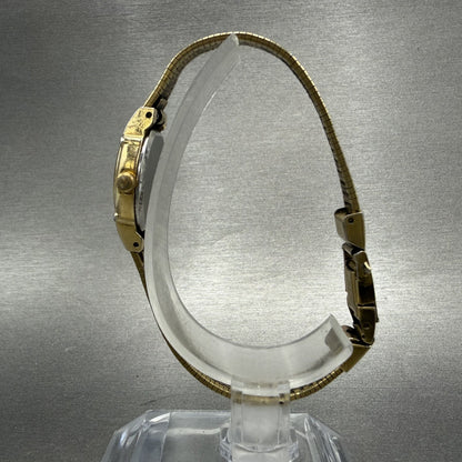 Citizen CQ Watch Women 17mm Champagne Dial Gold Tone Round New Battery VTG6